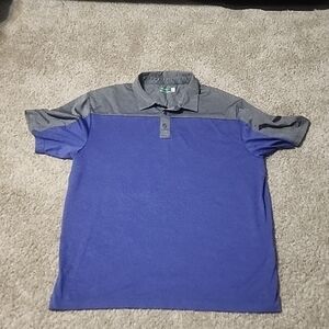 BEN HOGAN Performance Polo Golf Shirt Blue Size XL Short Sleeve Purple Gray